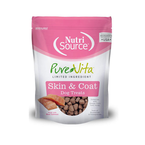 Pure Vita Dog Treat Skin & Coat Salmon 6Oz