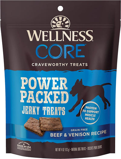 Wellness Core Power Packed Dog 4oz Venison Jerky