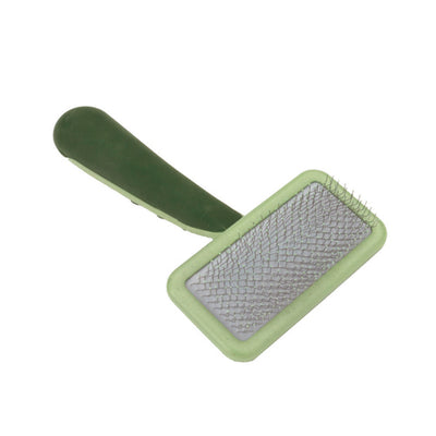 Safari Dog Soft Slicker Brush Light Green; Dark Green Large