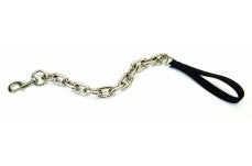 Coastal Giant Chain Traffic Dog Leash with Nylon Handle Black 1 in x 30 in