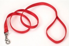 Coastal Single-Ply Nylon Dog Leash Red 3-4 in x 4 ft