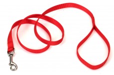 Coastal Single-Ply Nylon Dog Leash Red 3-4 in x 6 ft