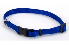 Coastal Adjustable Nylon Dog Collar with Plastic Buckle Blue 3-8 in x 8-12 in