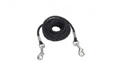 Coastal Poly Petite Dog Tie Out Black 5-32 in x 15 ft