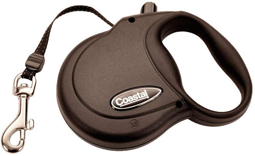 Coastal Retractable Dog Leash Black 12 ft Extra-Small