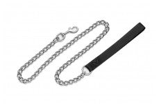 Titan Chain Dog Leash with Nylon Handle Red 2 mm x 4 ft