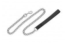 Titan Chain Dog Leash with Nylon Handle Black 3 mm x 4 ft