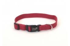 New Earth Soy Soy Adjustable Dog Collar Cranberry 1 in x 18-26 in