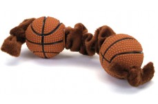 Lil Pals Plush and Vinyl Basketball Tug Toy Brown 8 in