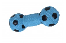 Rascals Latex Soccer Dumbbell Dog Toy Blue Lagoon 5.5 in