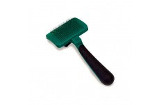 Safari Dog Self-Cleaning Slicker Brush Light Green; Dark Green Small