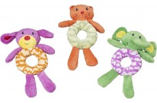 Spot Lil Spots Plush Dog Toy Ring Assorted 7.5 in