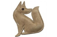 Dura-Fused Leather Dog Toy Fox Brown Small