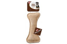 Dura-Fused Leather Bone Dog Toy Brown 7 in