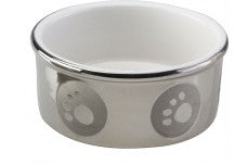 Spot Paw Print Dog Bowl Titanium 5 in