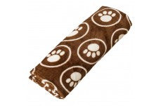 Spot Snuggler Paws-Circle Blanket Chocalate 30 in x 40 in