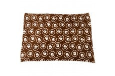 Spot Snuggler Paws-Circle Blanket Chocalate 40 in x 60 in