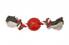 Spot Play Strong Ball with Rope Dog Toy Rope with Ball Red 2.5 in