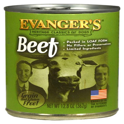 Evangers Heritage Classic Beef Canned Dog Food 12.8 oz 12 Pack