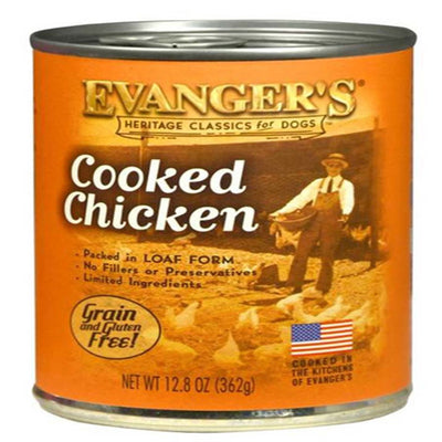 Evangers Heritage Classic Cooked Chicken Canned Dog Food 12.8 oz 12 Pack