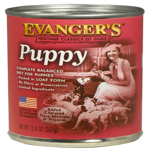 Evangers Heritage Classic Puppy and Underweight Dogs Food 12.8 oz 12 Pack