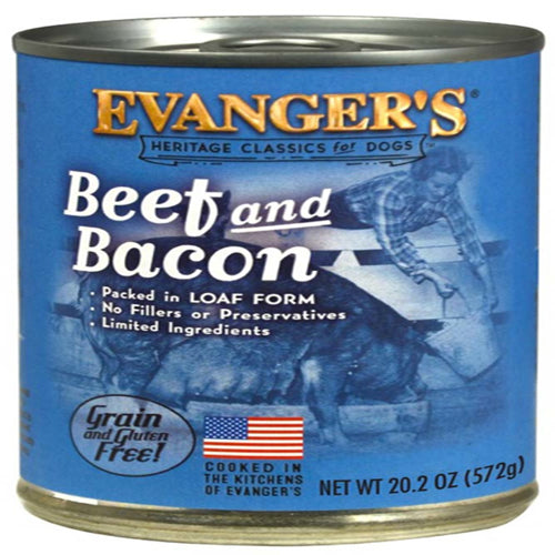 Evangers Heritage Classic Beef and Bacon Canned Dog Food 12Ea-20.2 Oz; 12 Pk