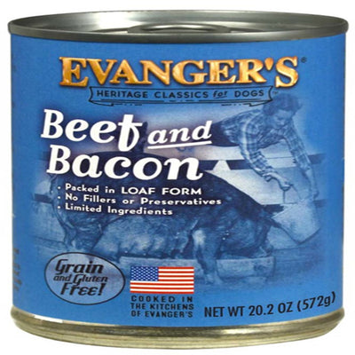 Evangers Heritage Classic Beef and Bacon Canned Dog Food 12Ea-20.2 Oz; 12 Pk