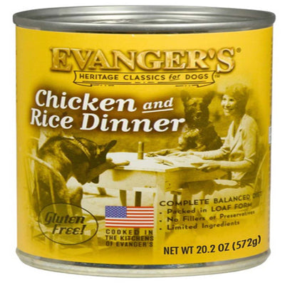 Evangers Heritage Classic Chicken and Rice Dinner Canned Dog Food 12Ea-20.2 Oz; 12 Pk