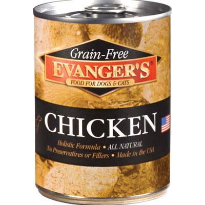 Evangers Grain-Free Chicken Canned Dog and Cat Food 12.8 oz 12 Pack