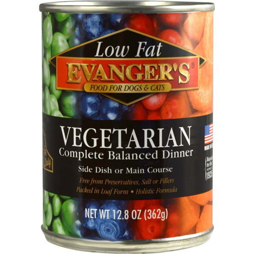 Evangers Super Premium Vegetarian Dinner Canned Dog and Cat Food 12.8 oz 12 Pack