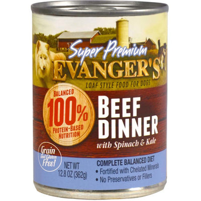 Evangers Super Premium Beef Dinner Canned Dog Food 12.8 oz 12 Pack