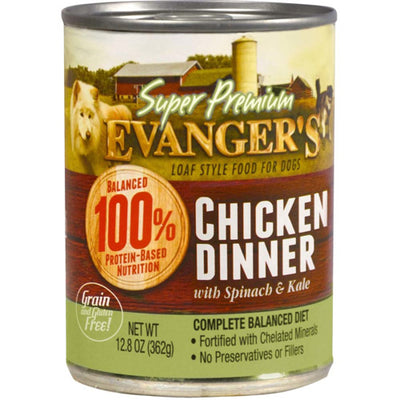 Evangers Super Premium Chicken Dinner Canned Dog Food 12.8 oz 12 Pack