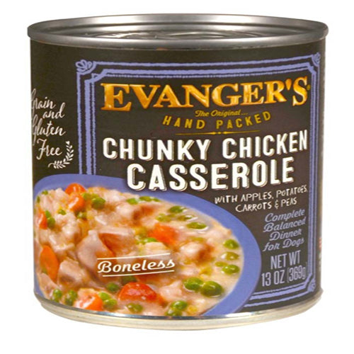 Evangers Hand Packed Chunky Chicken Casserole Canned Dog Food 12 oz 12 Pack