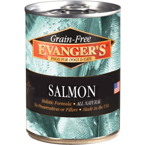 Evangers Grain-Free Wild Salmon Canned Dog and Cat Food 12 oz 12 Pack