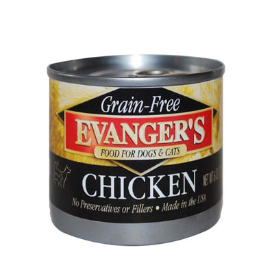 Evangers Grain-Free Chicken Canned Dog and Cat Food 6 oz 24 Pack