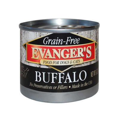 Evangers Grain-Free Buffalo Canned Dog and Cat Food 6 oz 24 Pack