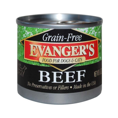 Evangers Grain-Free Beef Canned Dog and Cat Food 6 oz 24 Pack