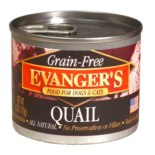 Evangers Grain-Free Quail Canned Dog and Cat Food 6 oz 24 Pack