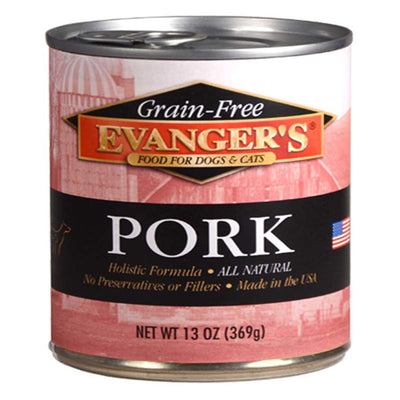 Evangers Grain-Free Pork Canned Dog and Cat Food 12.8 oz 12 Pack