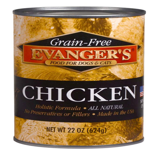 Evangers Grain-Free Chicken Canned Dog and Cat Food 12Ea-20.2 Oz; 12 Pk