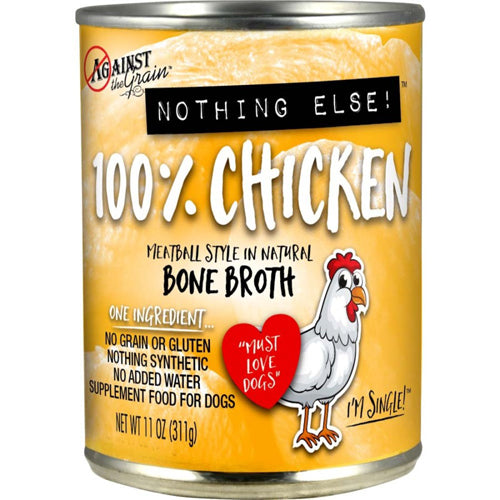 Against the Grain Nothing Else One Ingredient Chicken Dog Food 11 Ounces