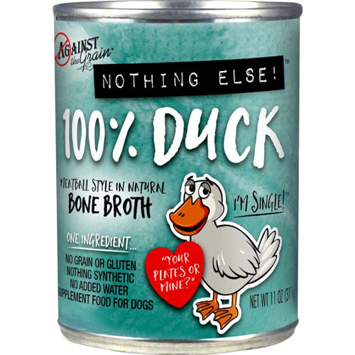 Against the Grain Nothing Else 100% One Ingredient Adult Wet Dog Food Duck 11oz. (Case of 12)