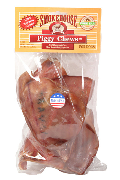 Smokehouse USA Made Natural Pig Ears Dog Chew 6 Pack