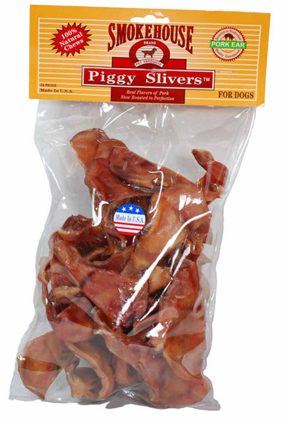 Smokehouse USA Made Piggy Slivers Dog Chew 24 Pack