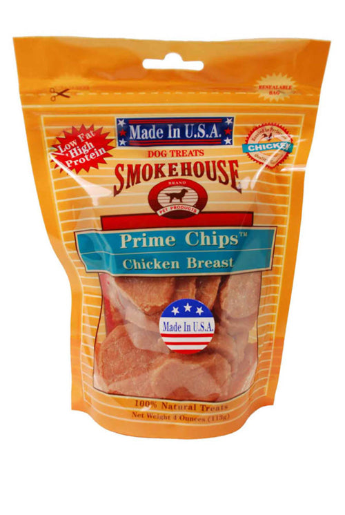 Smokehouse USA Made Prime Chips Chicken Dog Treat 4 oz