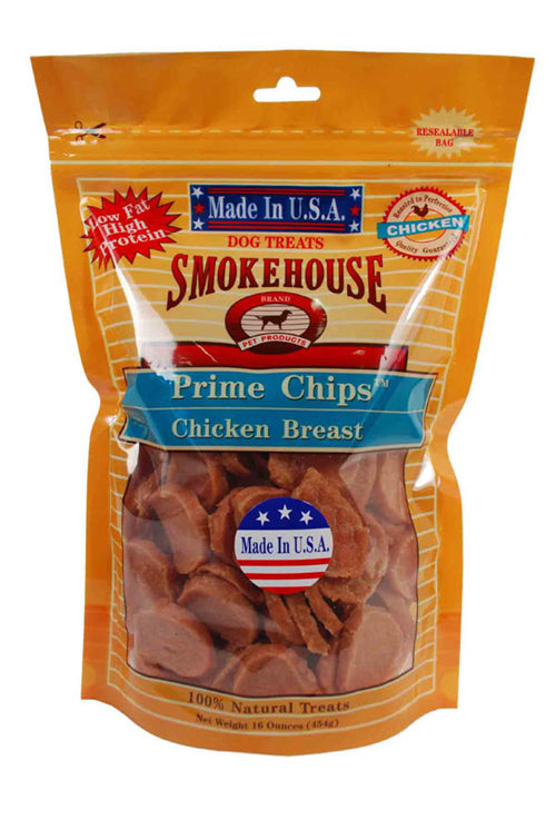 Smokehouse USA Made Prime Chips Chicken Dog Treat 16 oz