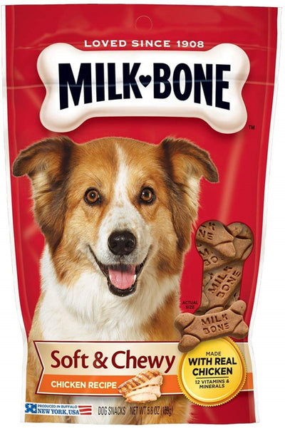 Milk-Bone Chicken Recipe Chewy Dog Treats 5.6 oz