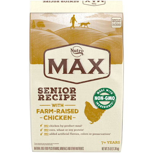 Nutro Products Max Senior Dry Dog Food Chicken; 1ea-25 lb