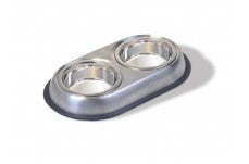 Van Ness Plastics Stainless Double Dog Bowl Silver Small