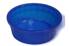 Van Ness Plastics Crock Heavyweight Dish for Dogs Translucent Crock Blue 106 oz Jumbo